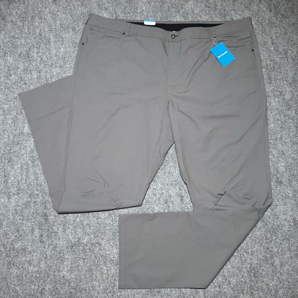 Columbia Cobble Creek 5-Pocket Pants Men 52x36" Gray Slacks Regular Fit NEW NWT